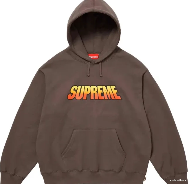 XL Brown GRADIENT Hoodie Black Blue Gradient L HOODED Logo S M SS24 0823